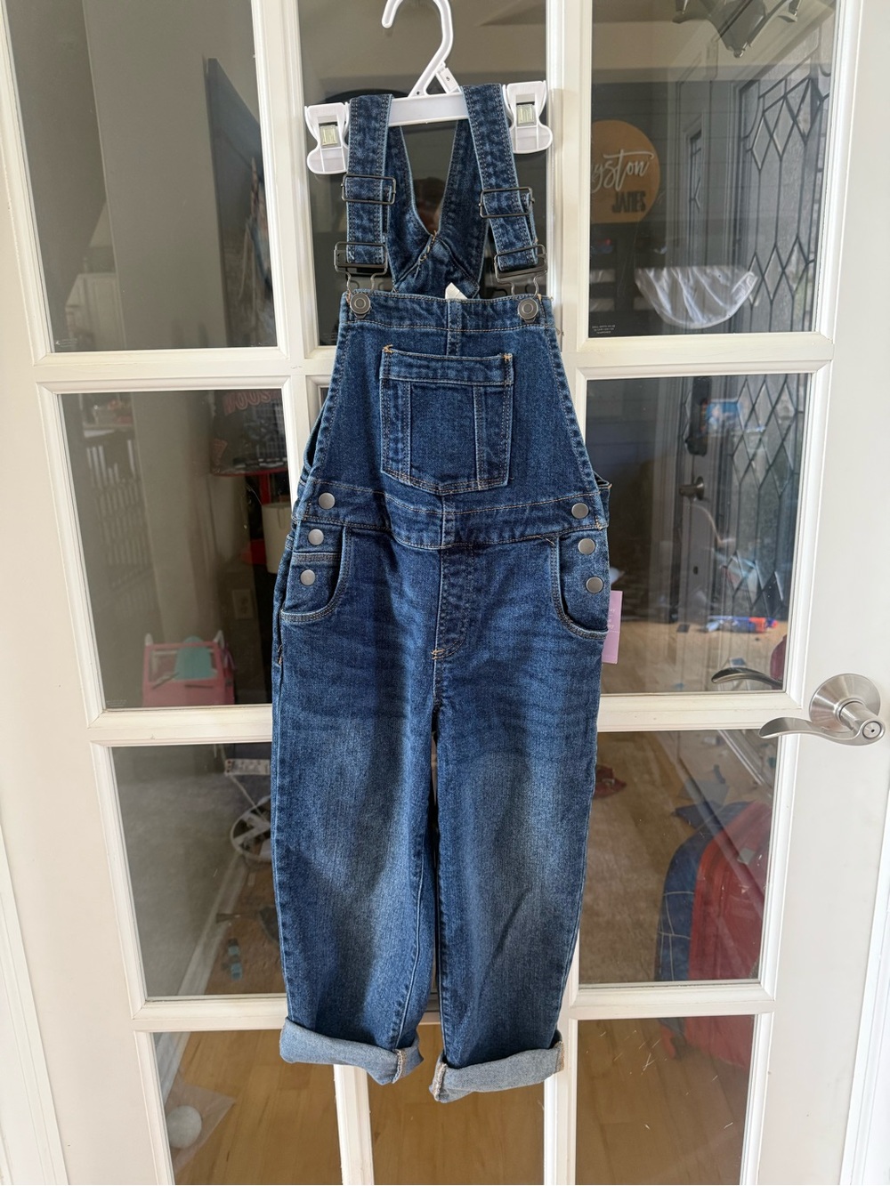 Children's Blue Denim Overalls with Adjustable Straps